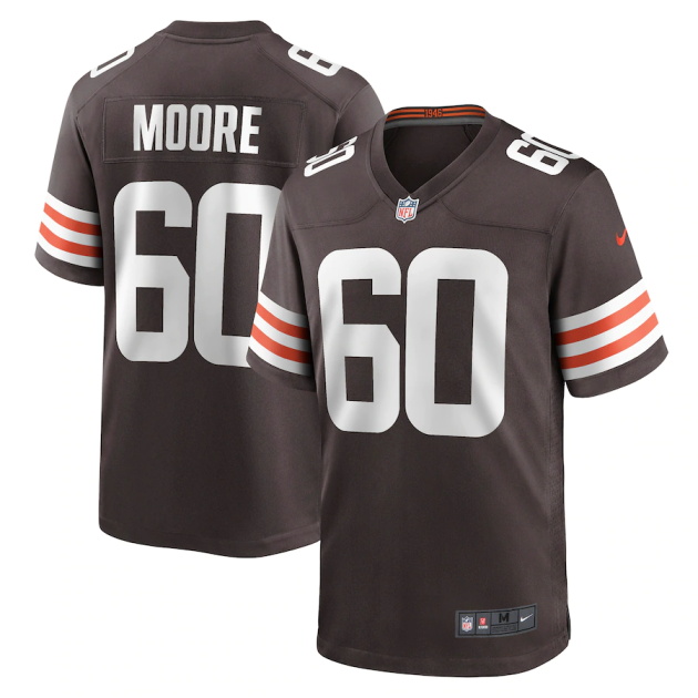 mens nike david moore brown cleveland browns game jersey